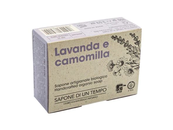 Organiczne mydło w kostce Lawenda & Rumianek 100 gr - SAPONE DI UN TEMPO