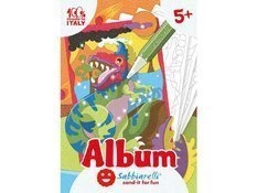 Album do kolorowania piaskiem Dinozaury 5l+ SABBIARELLI