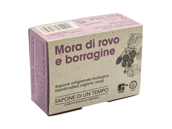 Organiczne mydło w kostce Jeżyna & Ogórecznik 100 gr - SAPONE DI UN TEMPO