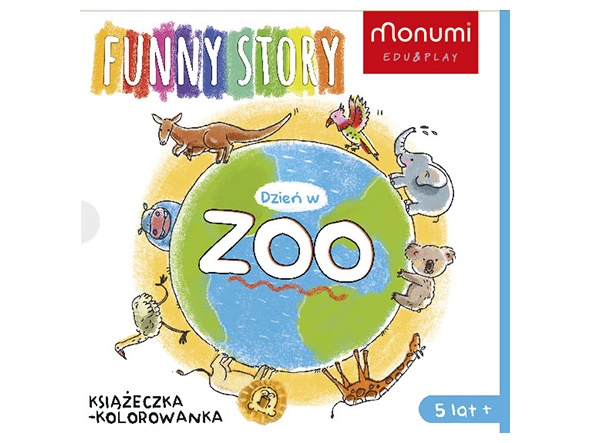 Książeczka harmonijka do kolorowania - Dzień w Zoo 5l+ MONUMI