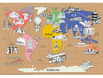Mapa do kolorowania XXL - Cuda Świata 4l+ MONUMI